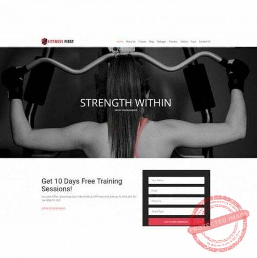 Fitness First Single Page - HTML Template