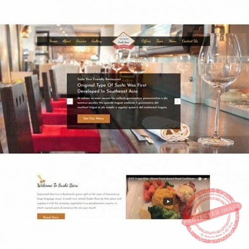 Sushi Bar - HTML Template